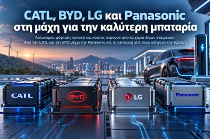 CATL, BYD, LG και Panasonic στη μάχη για την καλύτερη μπαταρία 